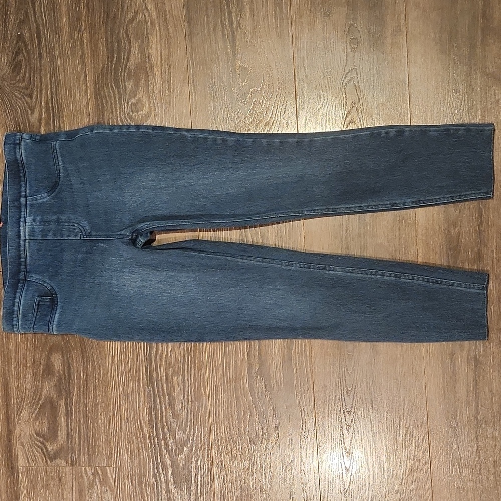❤ SPANX HIGH RISE PULL ON CROP SKINNY DENIM LEGGINGS, LARGE (10 - 12)
